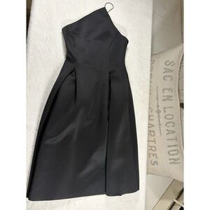 ASOS Black Cocktail One Shoulder Dress Size 6 NWT